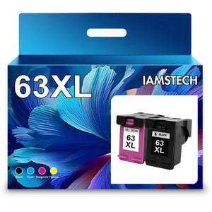 63XL Ink Cartridges Replacement for HP Ink 63 63XL Compatible with OfficeJet 3830 4650 4655 5255 5258 5200 Envy 4510 4520 DeskJet 1110 3630 Printer (1 Black,1 Tri-Color)