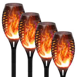 Solar Flickering Flame Torch, 4PCS Solar Garden Lights