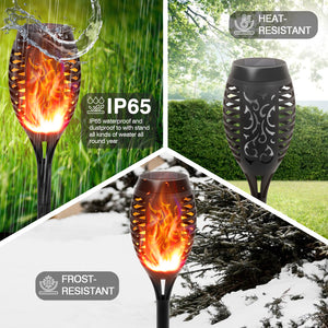 Solar Flickering Flame Torch, 4PCS Solar Garden Lights