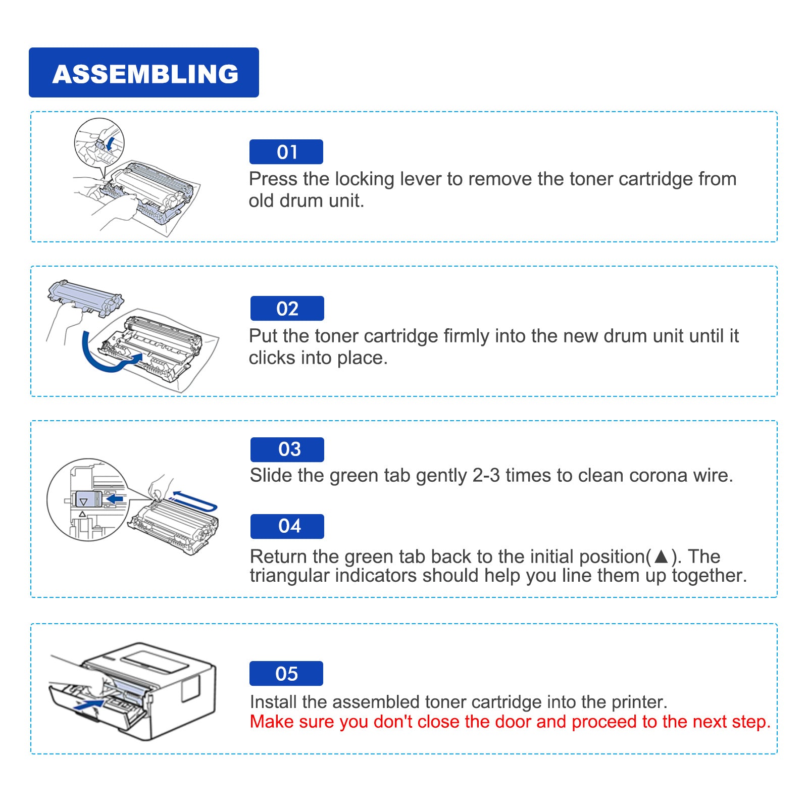 TN-760 Toner Cartridge and DR-730 Drum Unit Set Compatible for Brother TN760 TN730 DR730 use with DCP-L2550DW HL-L2350DW MFC-L2710DW MFC-L2690DW Printer (4x TN760 Toner, 1x DR730 Drum Unit )